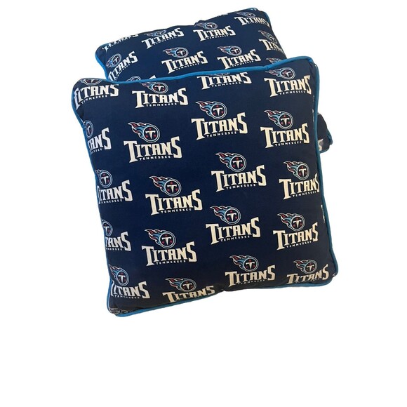 Titans NFL Blue Pillows Set Of Decorative Super Bowl Soft Light Use Football - Picture 1 of 6